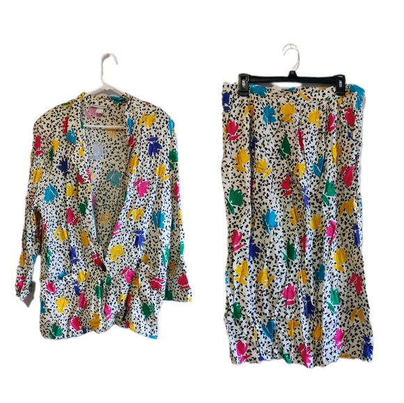 American Vintage Jackets & Blazers - Vintage American Made Blazer Skirt Set Kenneth Mitchell